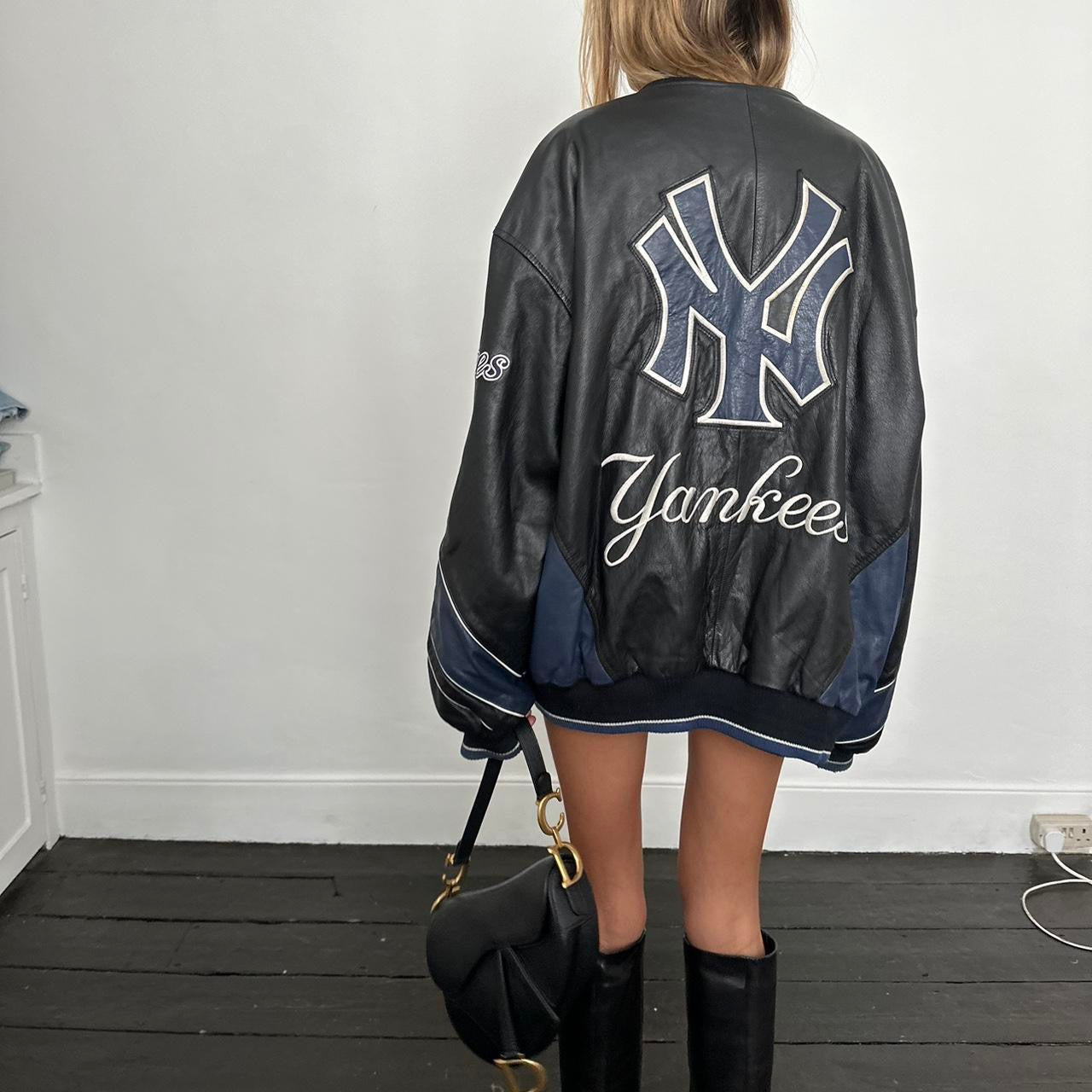 Vintage 90’s Yankees leather jacket