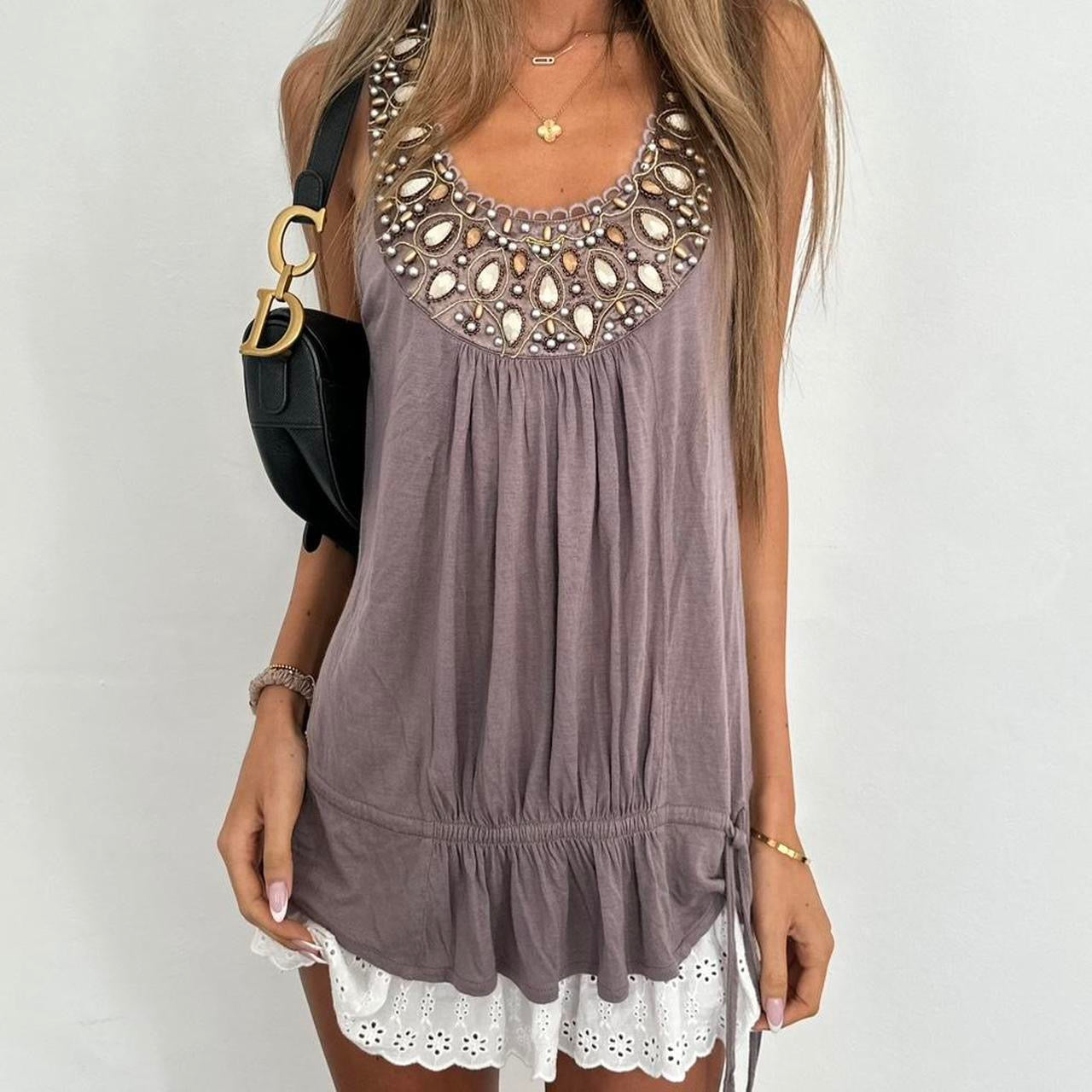 Vintage 2000’s embellished cami top