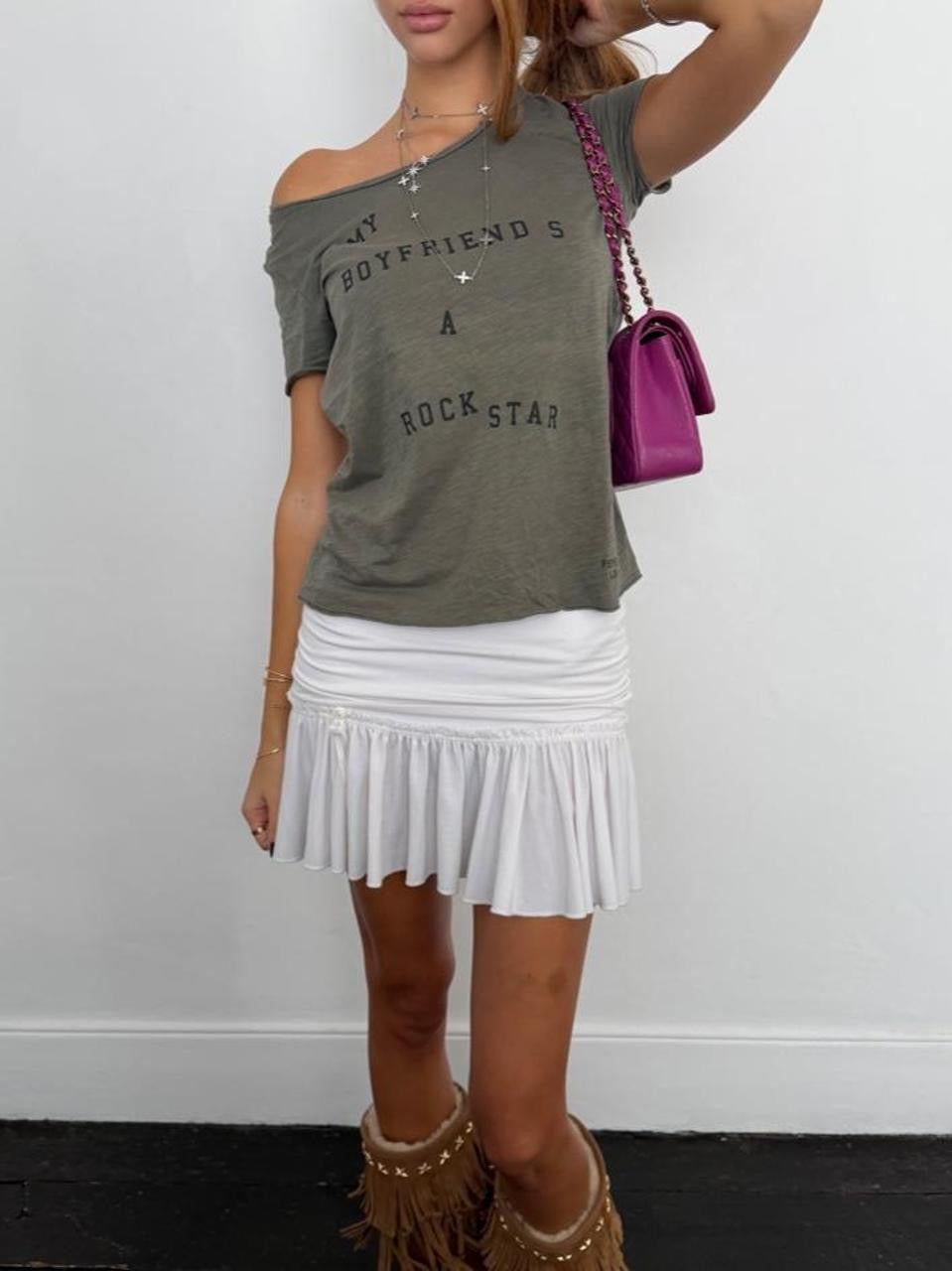 Vintage 00’s rockstar khaki top