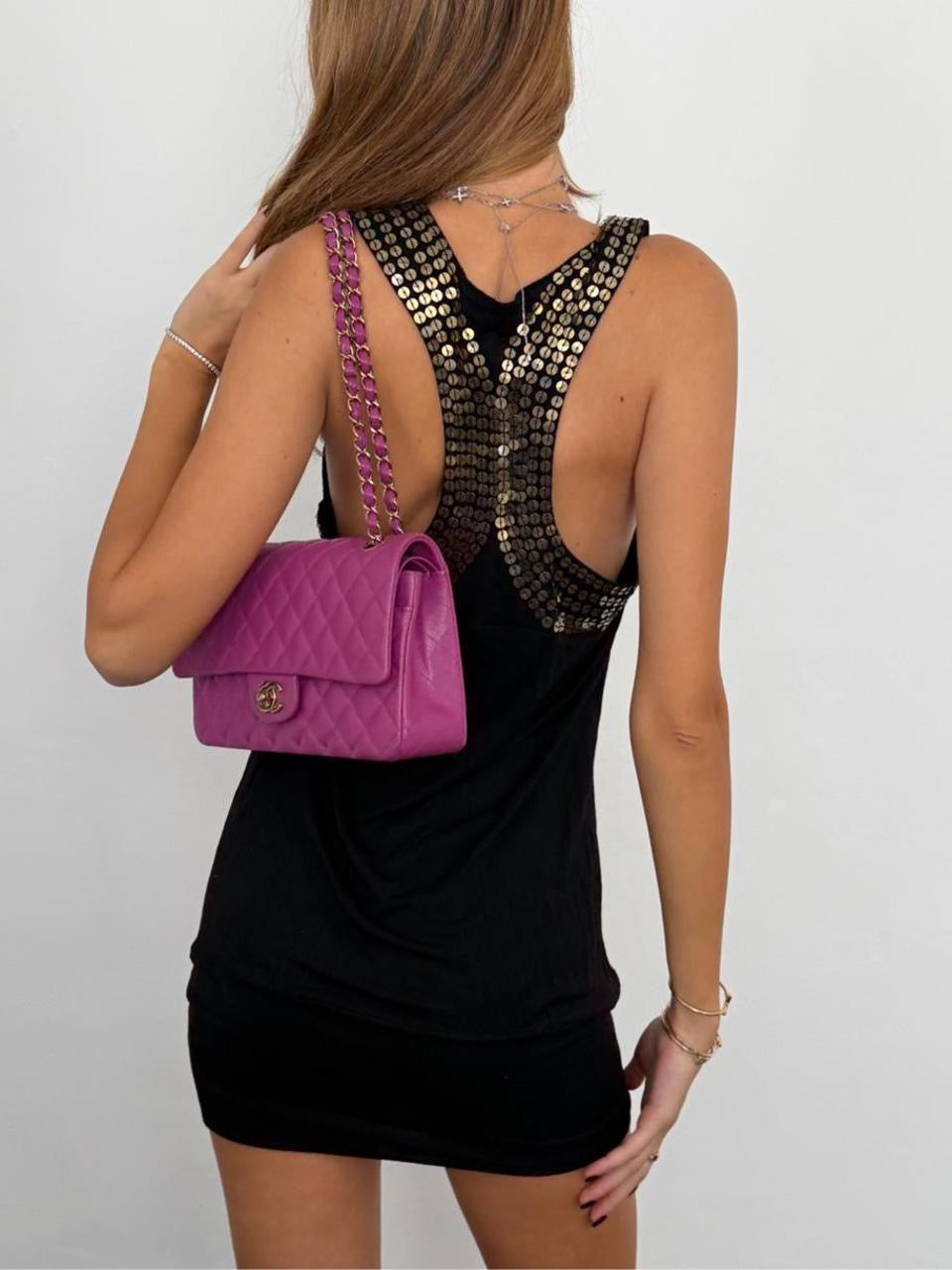 Vintage 00s black sequin mini dress