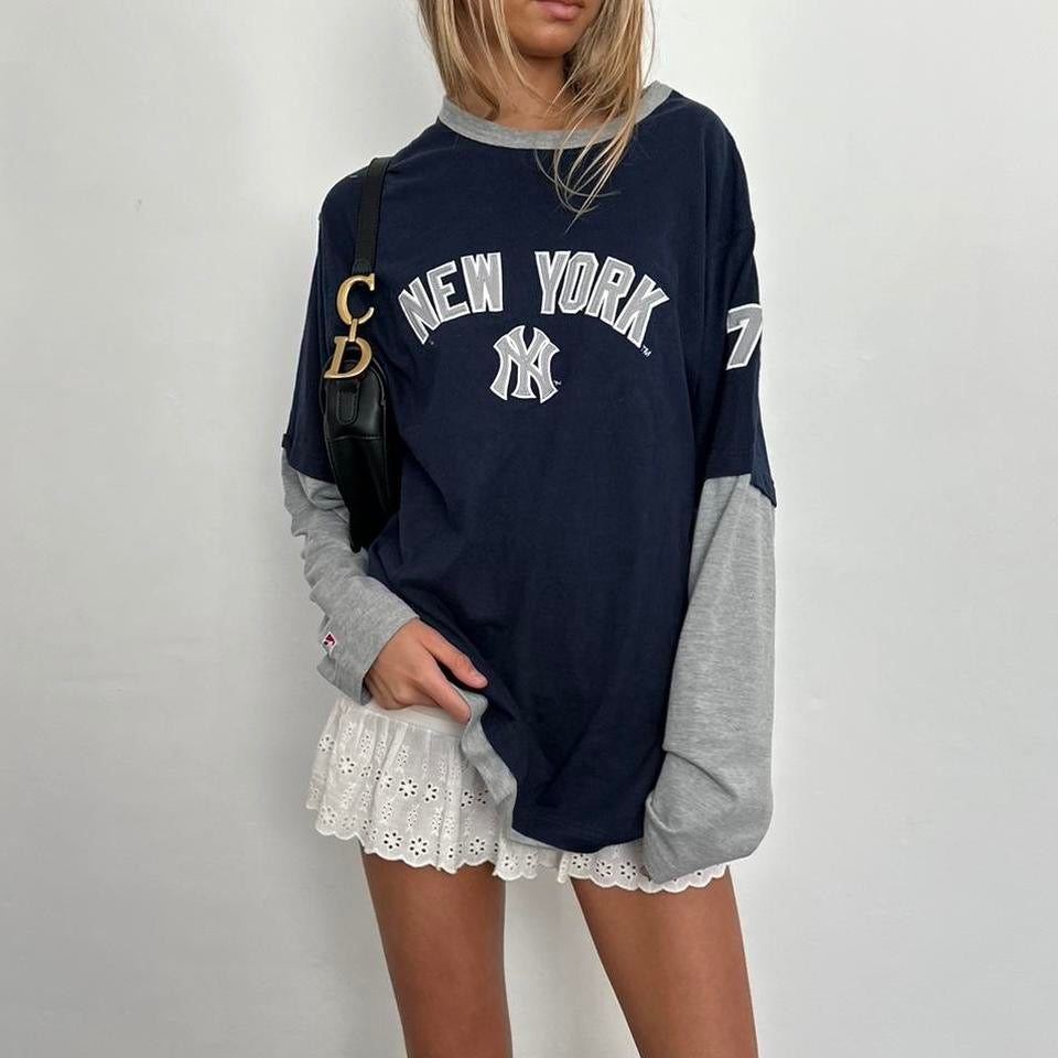 Vintage New York Yankees double layer long sleeve top