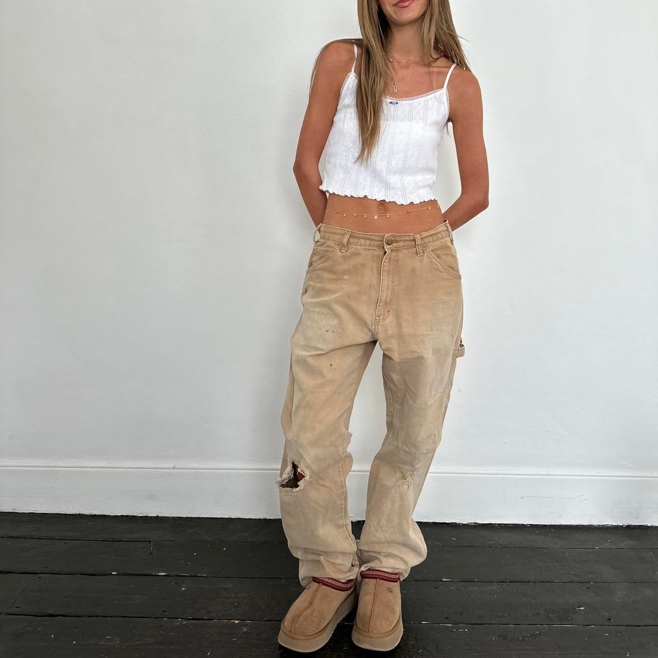 Vintage 90s tan wash jeans