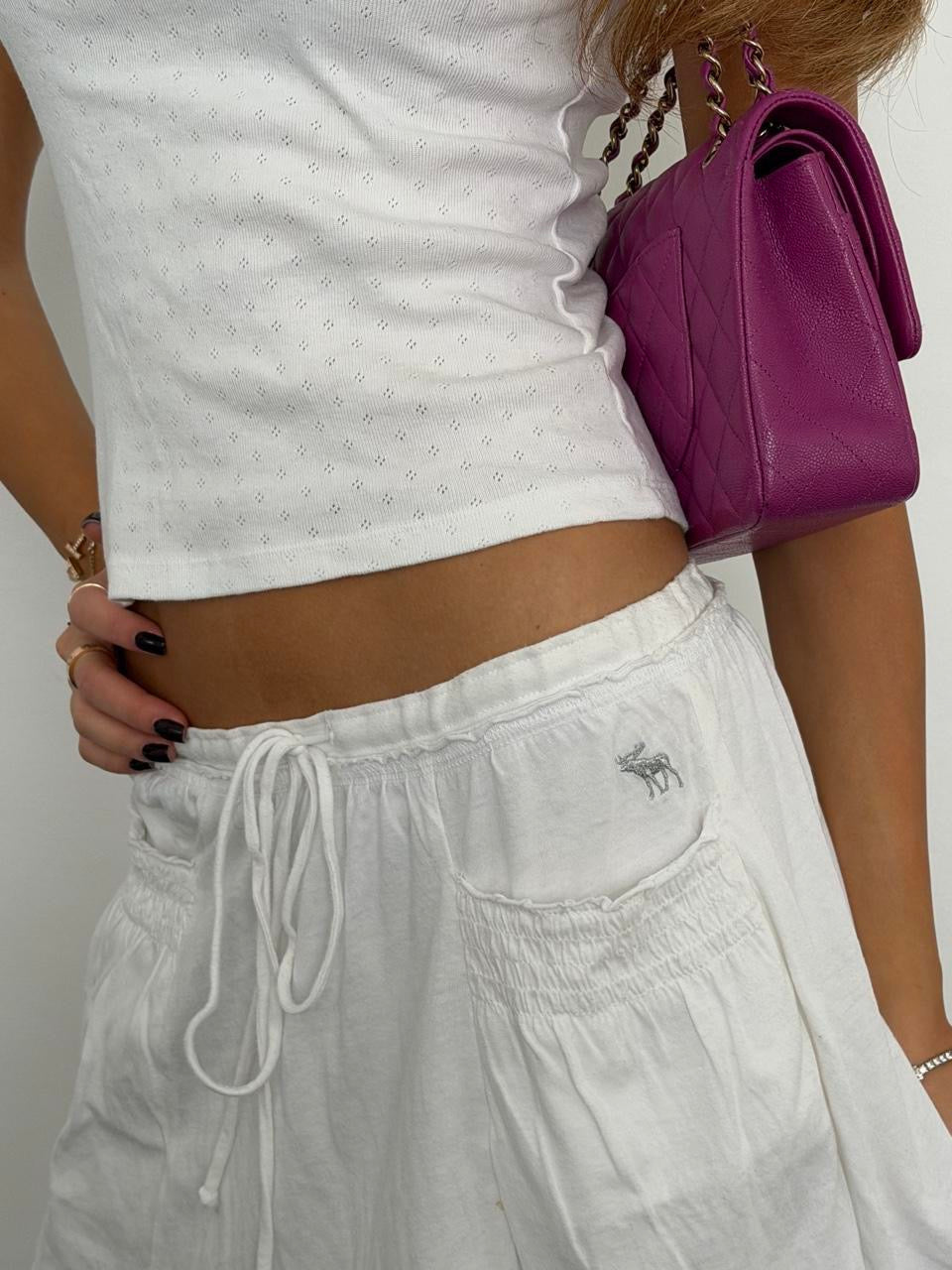 Vintage 00’s Abercrombie and Fitch white pocket skirt