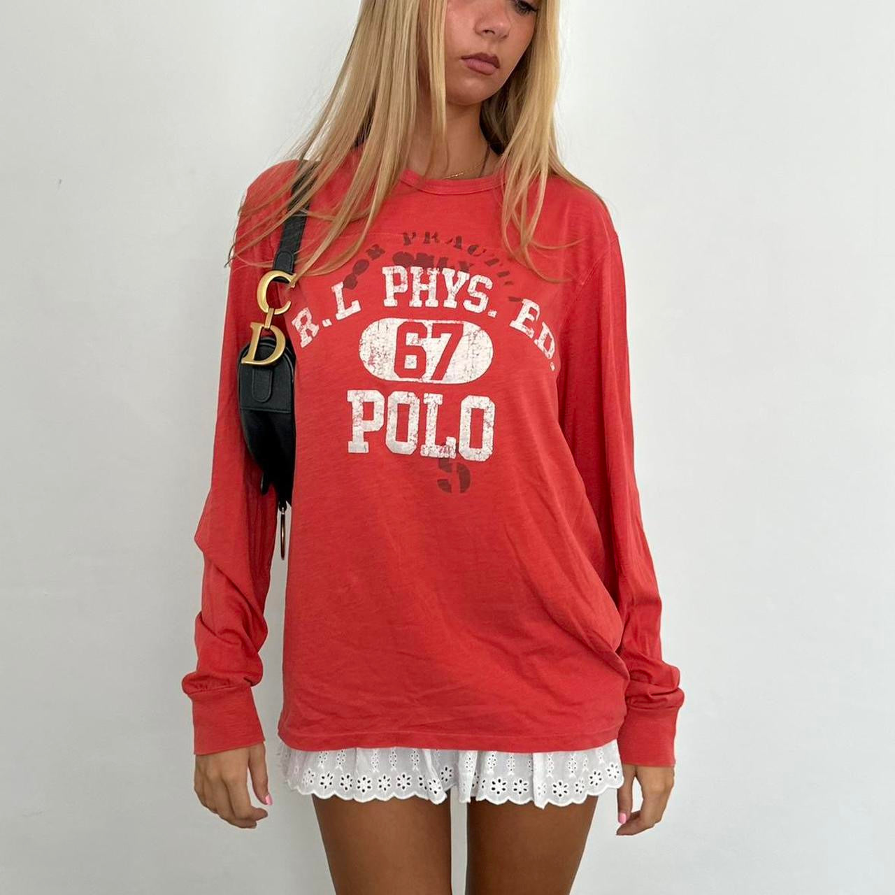 Vintage 2000’s Polo Ralph Lauren red long sleeve top
