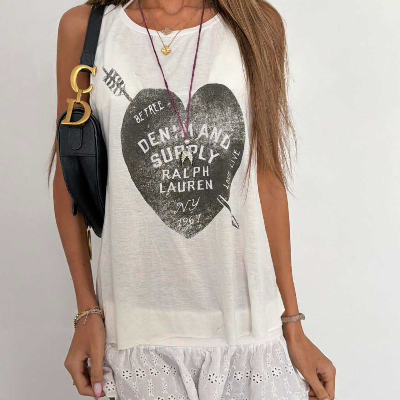 Vintage 00’s Ralph Lauren white tank top