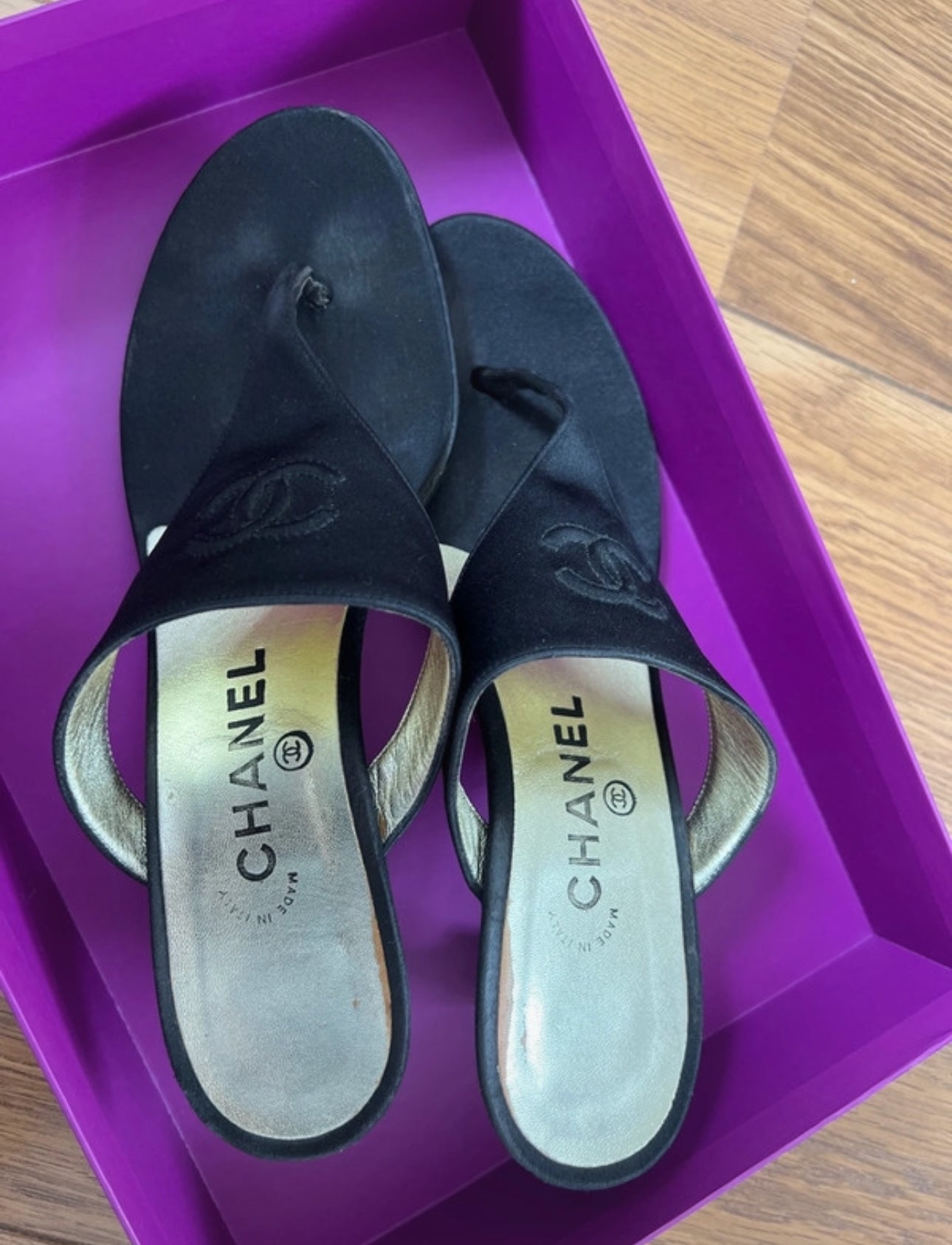 Vintage black Chanel Euro 38.5