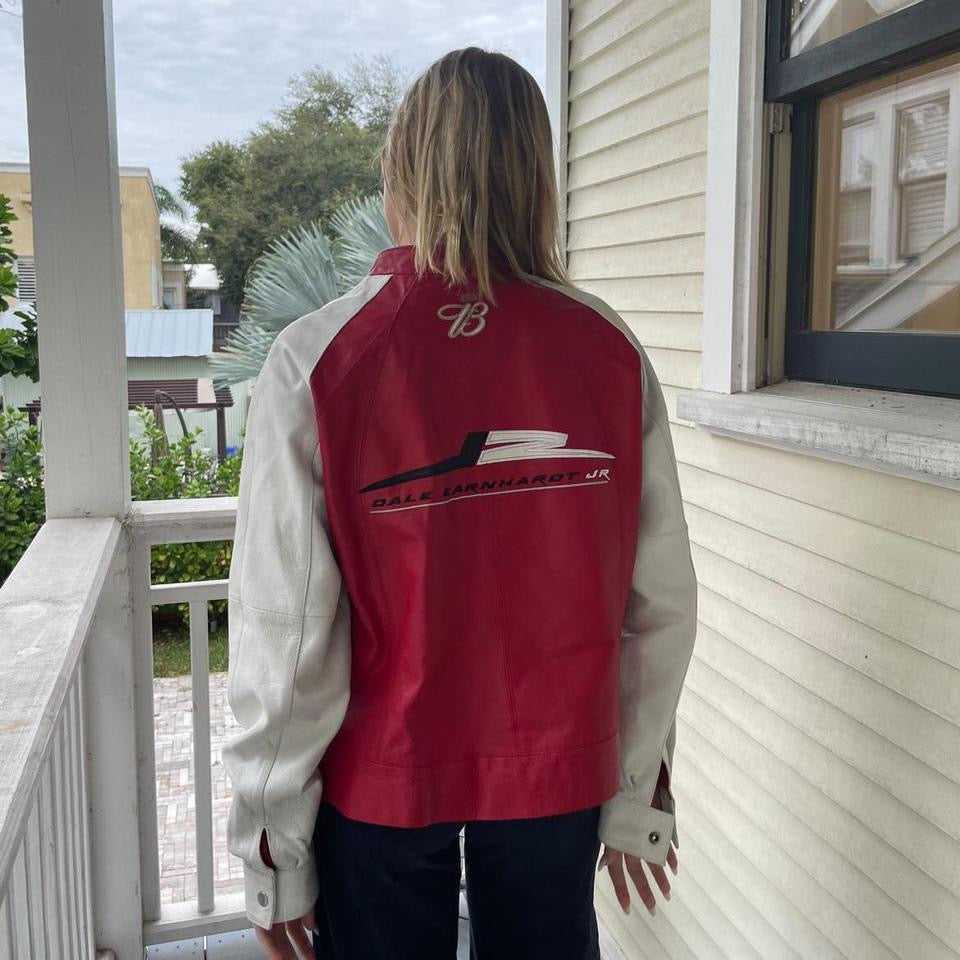 Vintage early 90’s varsity red leather jacket 🎀