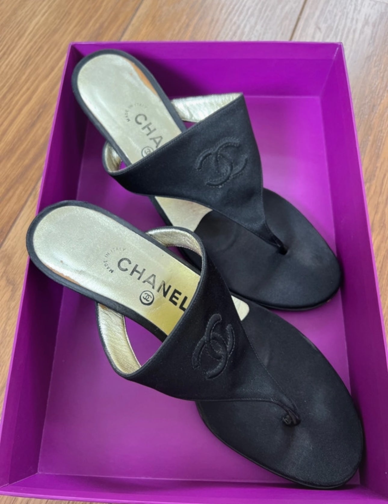 Vintage black Chanel Euro 38.5