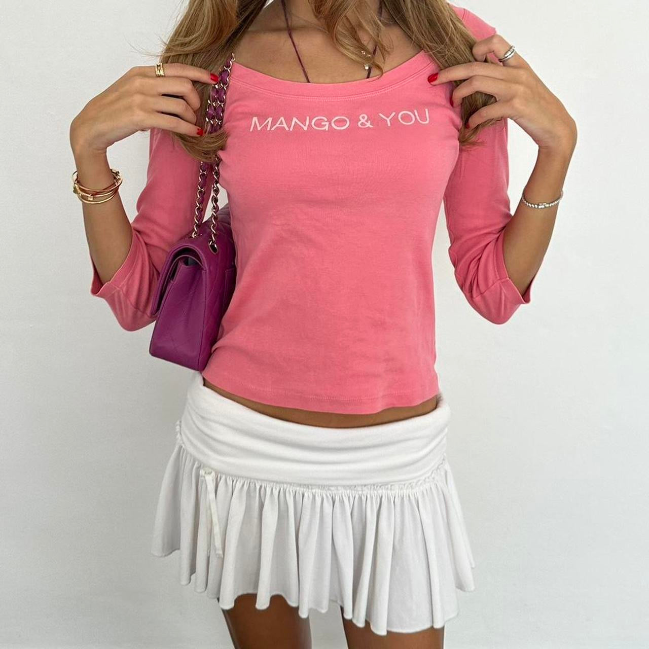 Vintage 00s pink Mango & You top