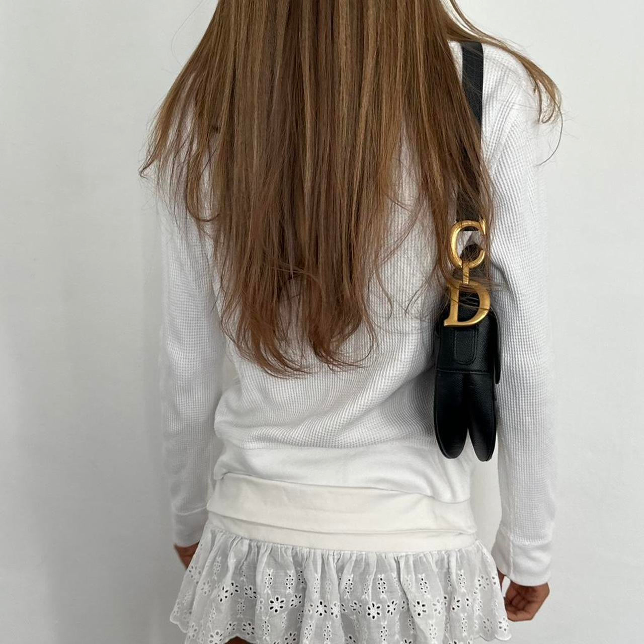 Vintage 2000’s Ralph Lauren white waffle long sleeve top