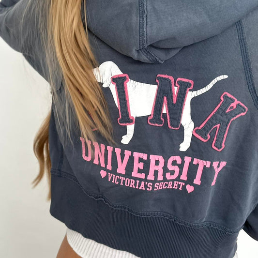 Vintage 2000’s Pink University hoodie Victoria’s Secret