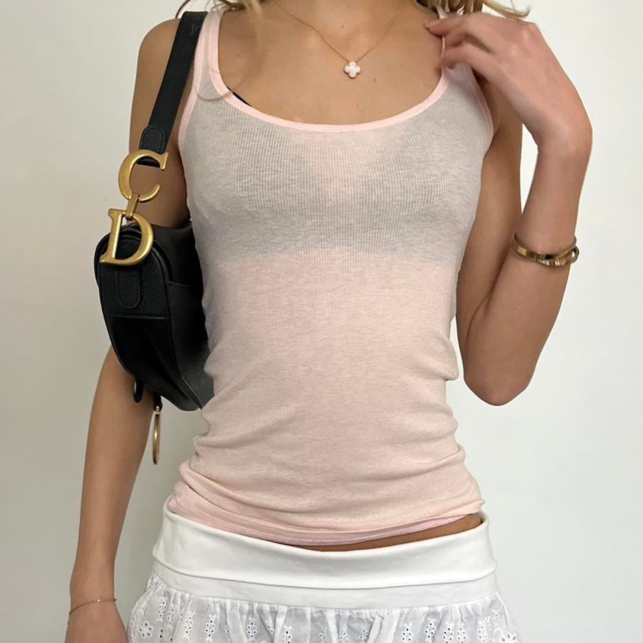 Vintage 2000’s Abercrombie pink ribbed tank top