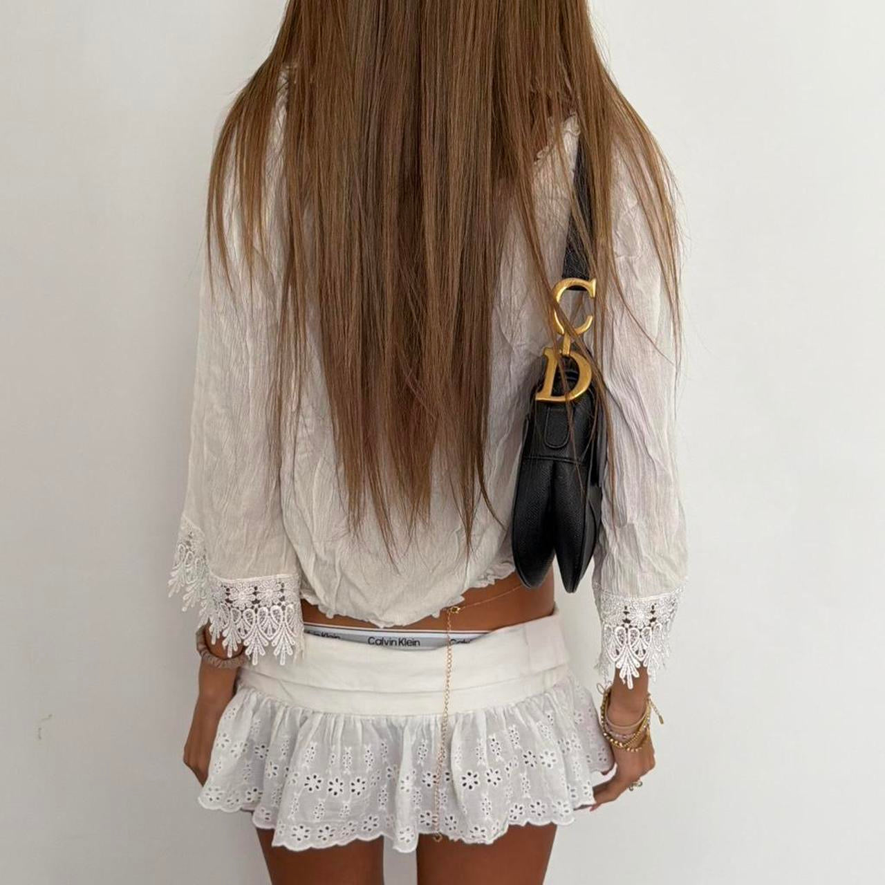 Vintage 90’s white boho top