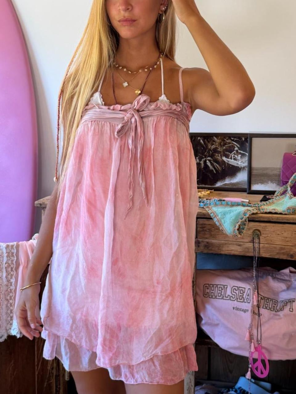 Vintage 00’s pink whimsical mini dress