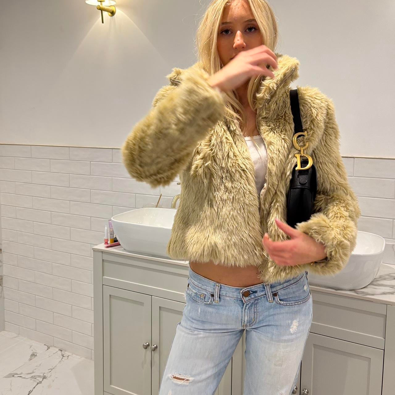 Vintage 2000’s faux fur jacket