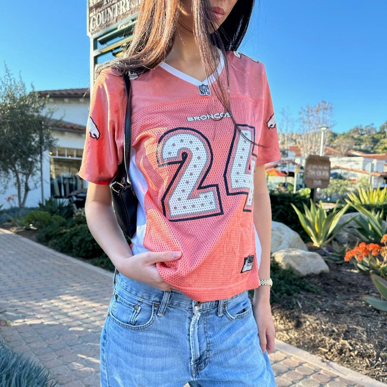 Vintage 90’s broncos 24 jersey peach colour 🍑