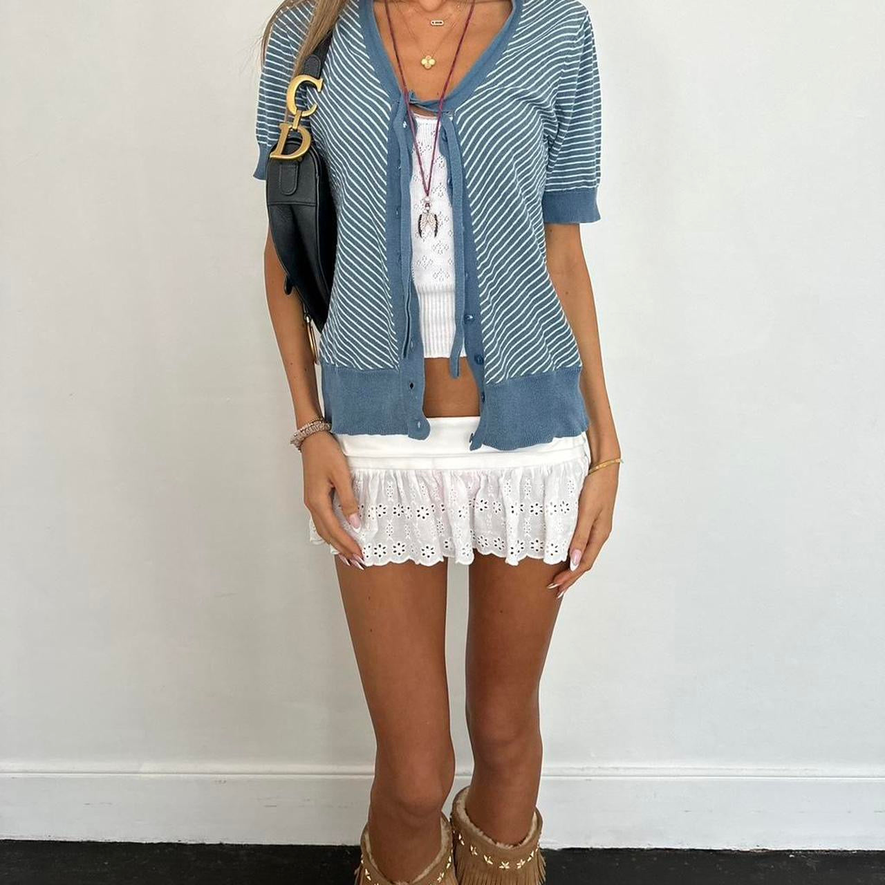 Vintage 2000s striped layering top