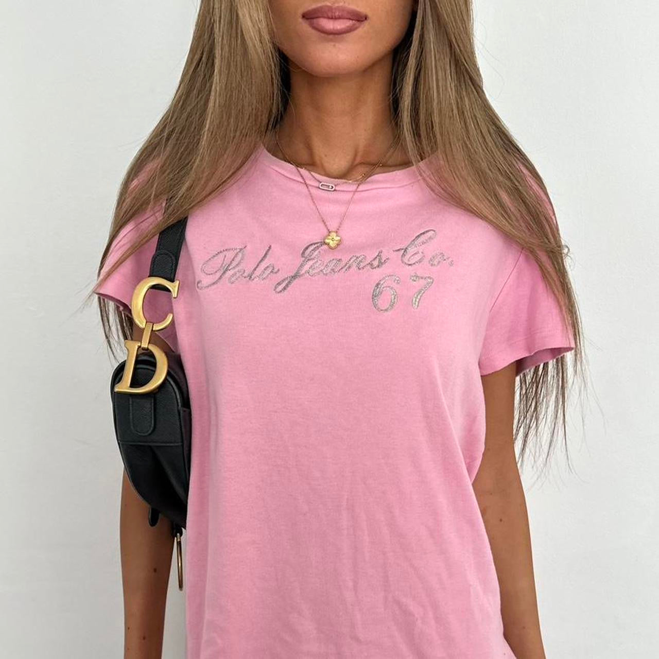 Vintage 2000’s Polo Ralph Lauren pink tee 67