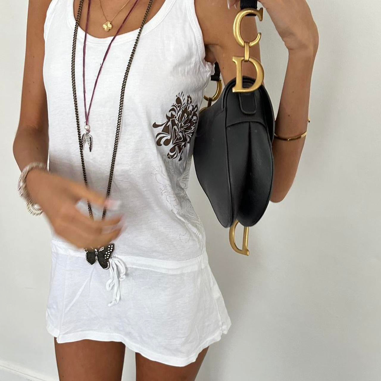 Vintage 00s Roxy white mini dress