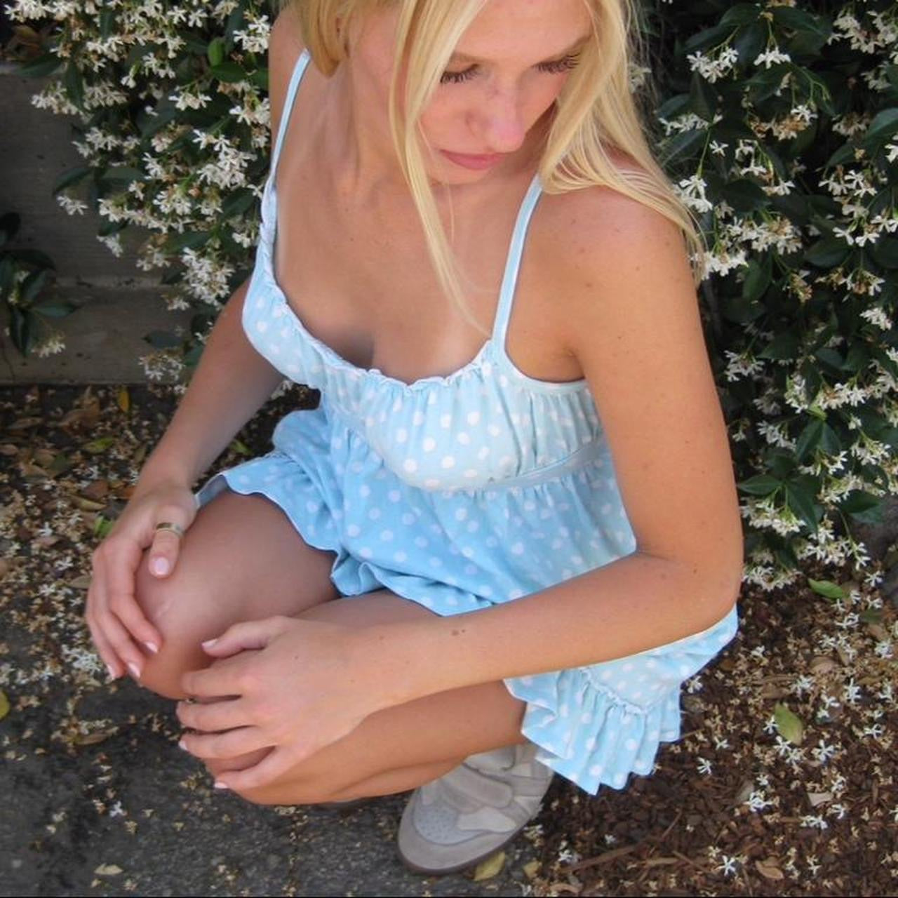 Vintage 90’s Victoria’s Secret blue polka dot dress