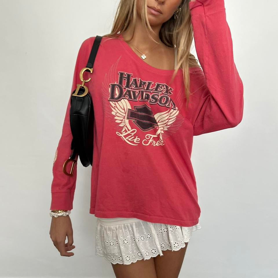 Vintage 90’s Harley Davidson off the shoulder tee