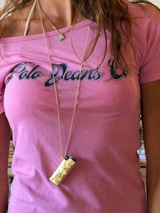 Vintage 00’s pink Polo Ralph Lauren graphic baby tee