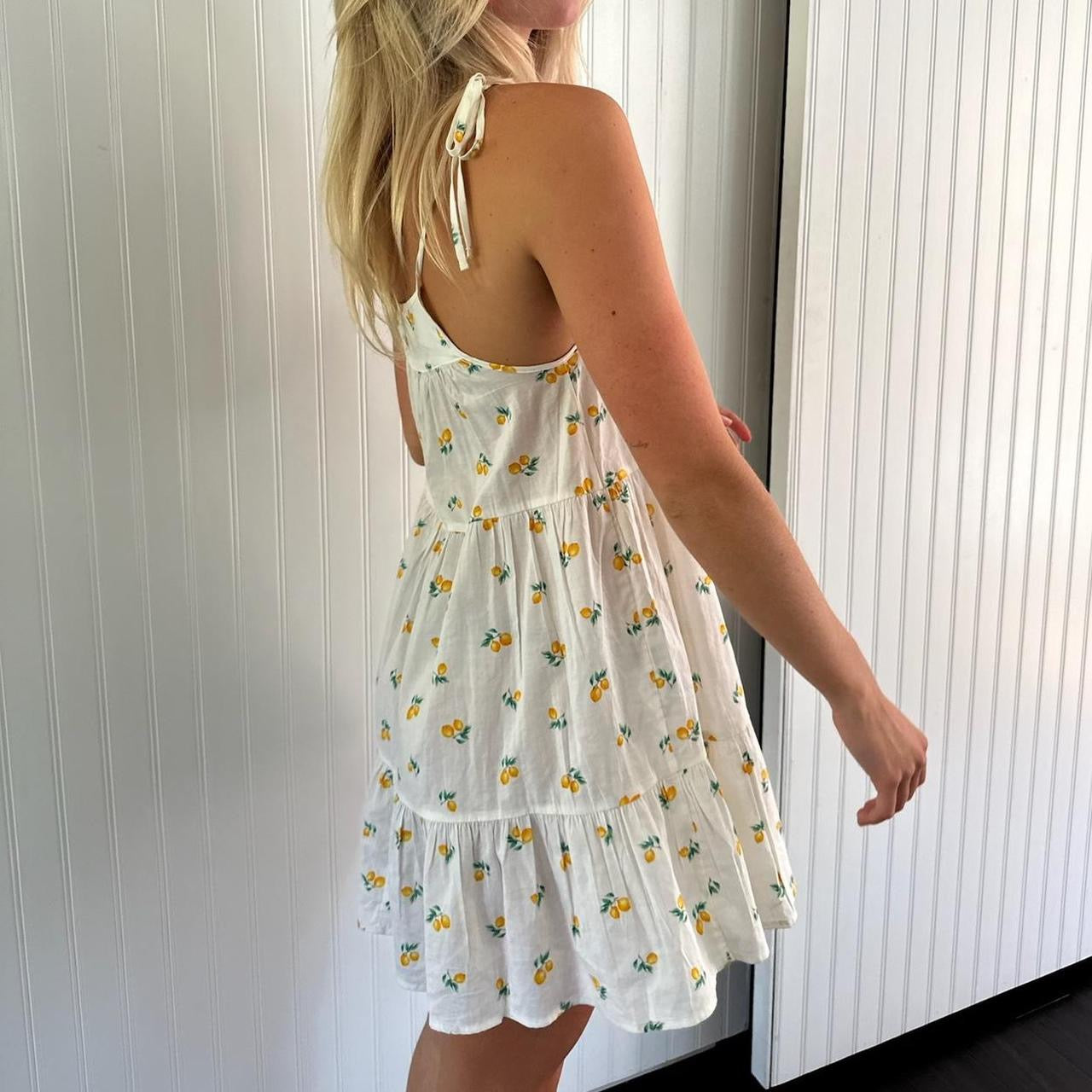 Vintage 90’s rare Victoria’s Secret lemon print dress