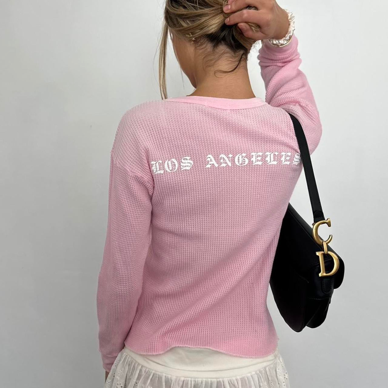 Vintage 90’s pink angels Los Angeles waffle long sleeve top