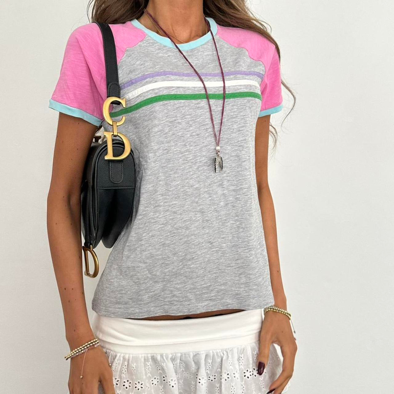 Vintage 90’s grey pastel baby tee