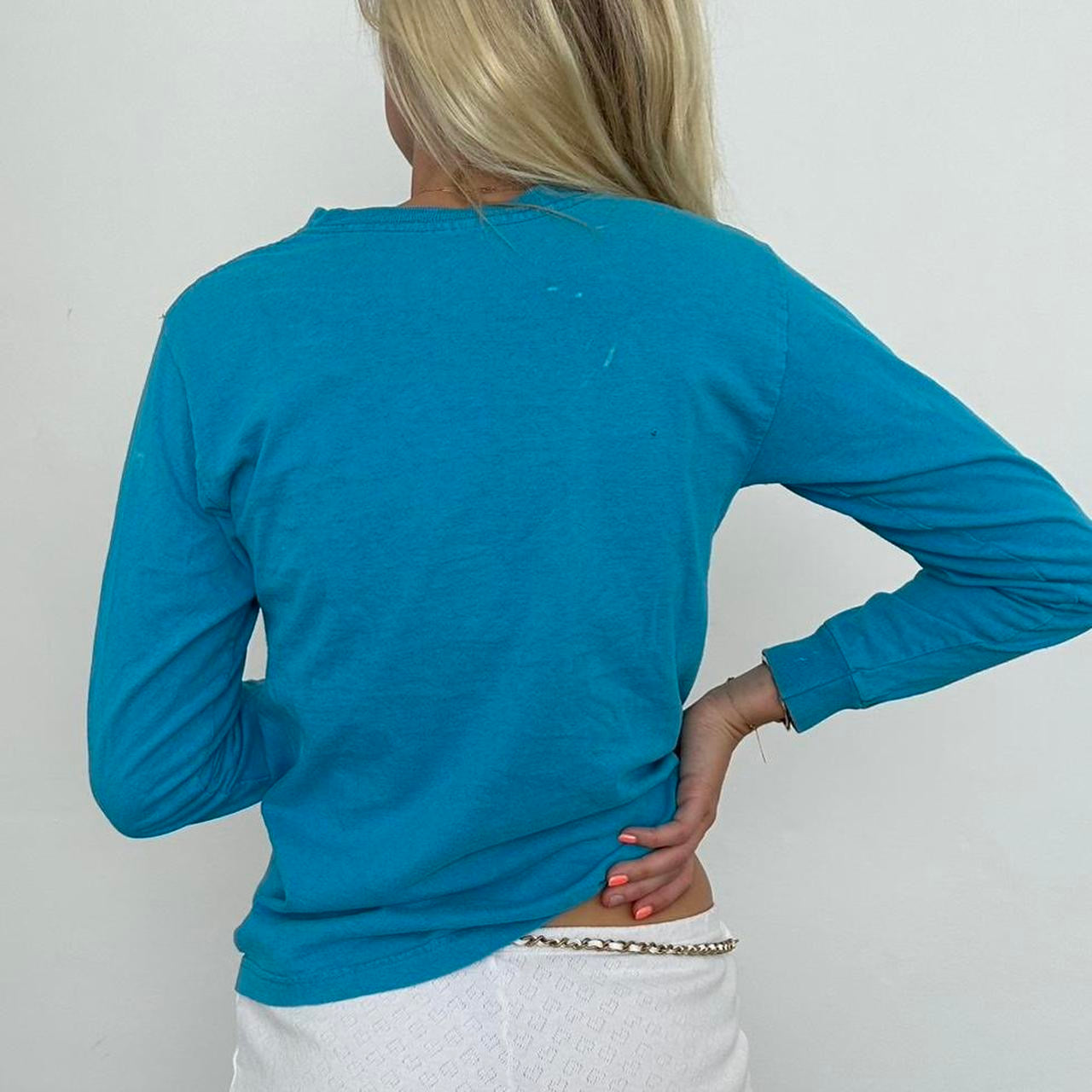 Vintage 90’s Harley Davidson blue long sleeve top