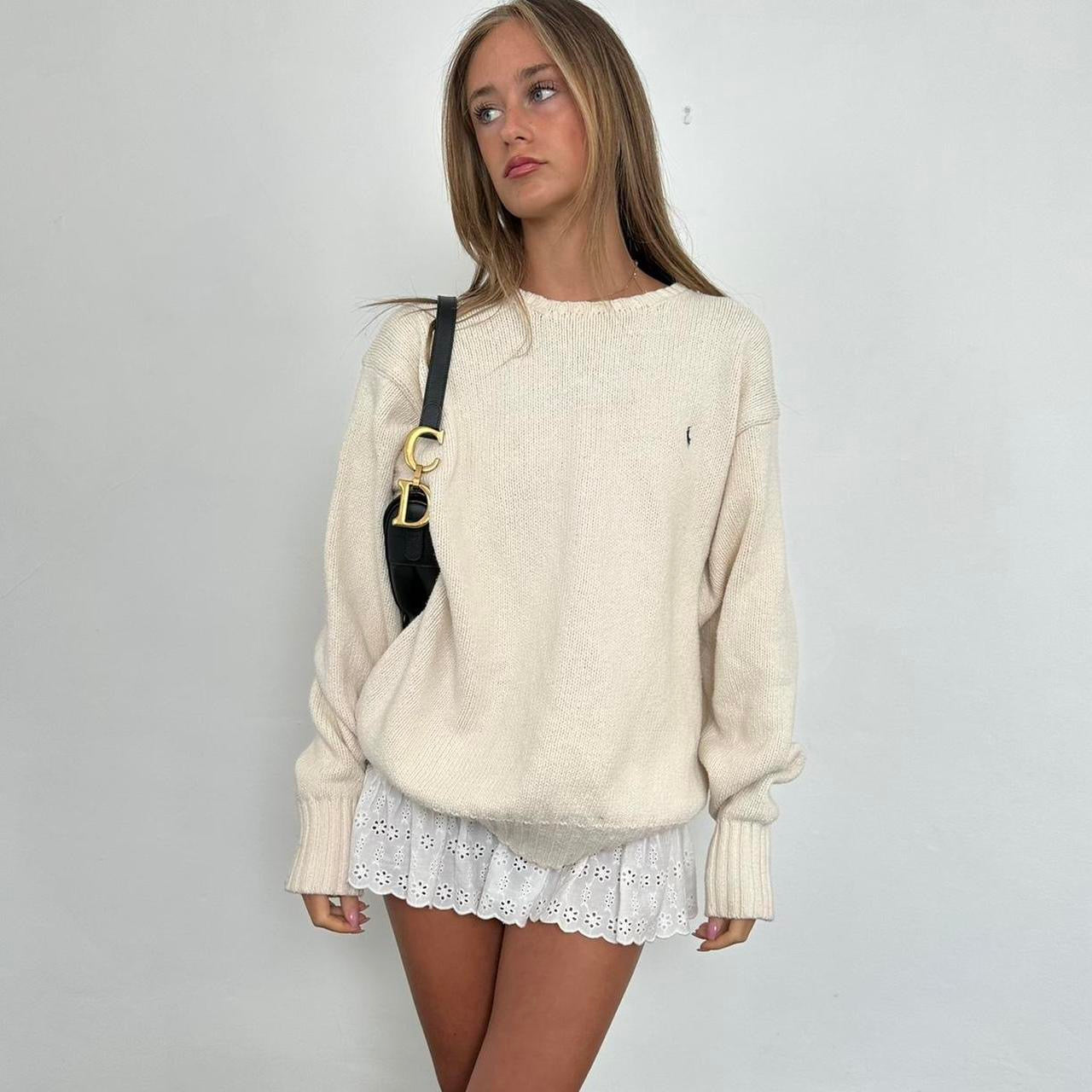 Vintage 1990s Ralph Lauren cream sweater