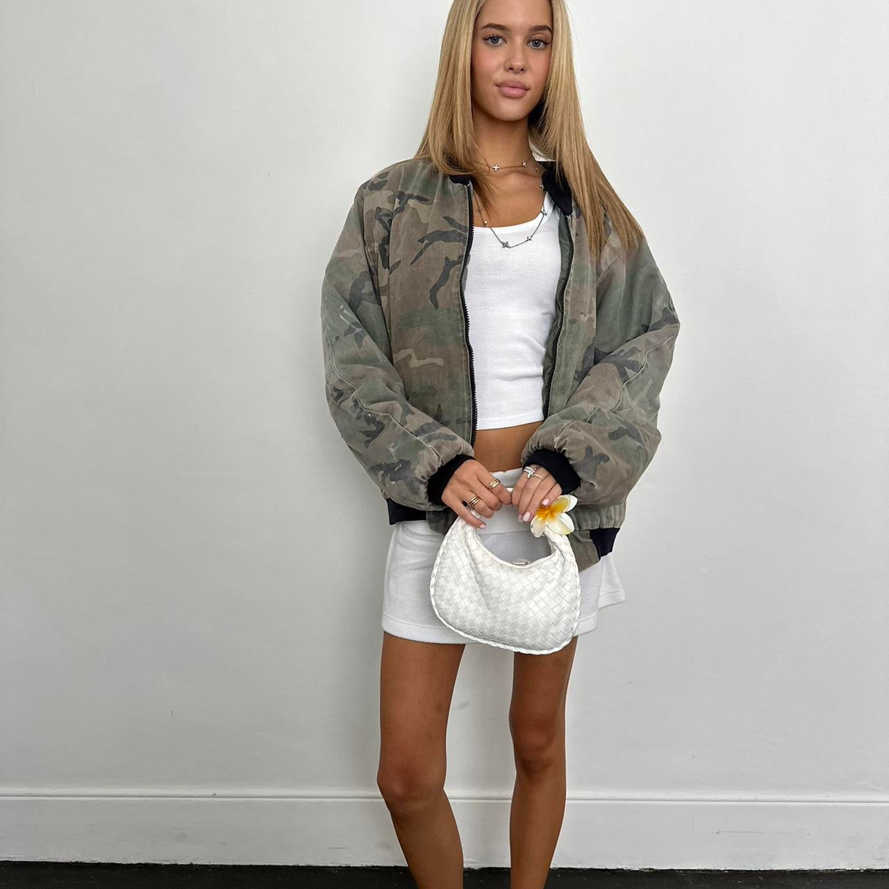 Vintage 90’s camouflage bomber jacket