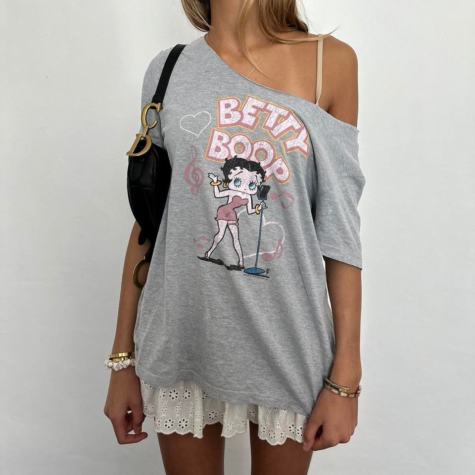 Vintage betty boop cute off shoulder top