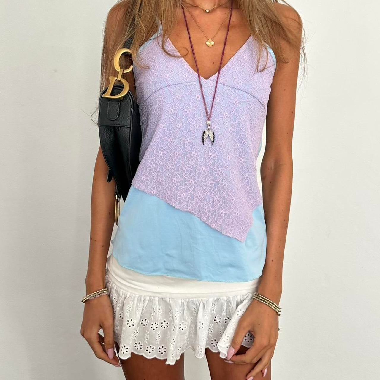 Vintage 2000’s purple and blue layered cami top