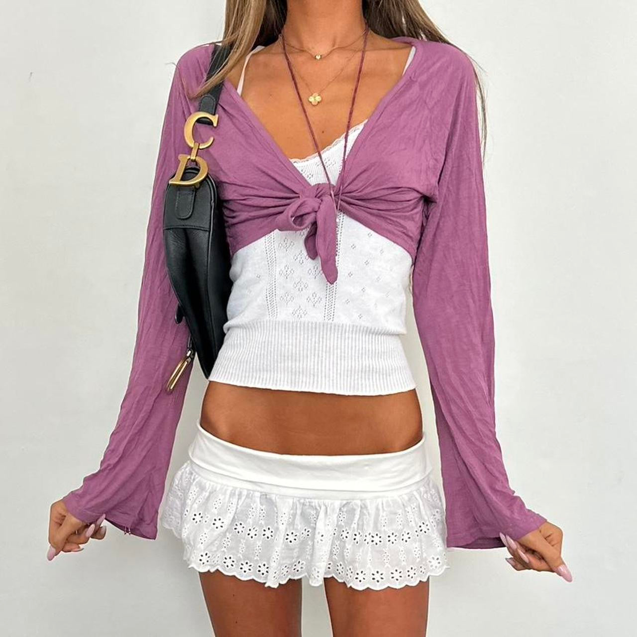 Vintage 2000s purple cardigan top