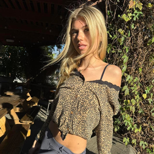 Vintage 90’s Victoria’s Secret leopard long sleeve top