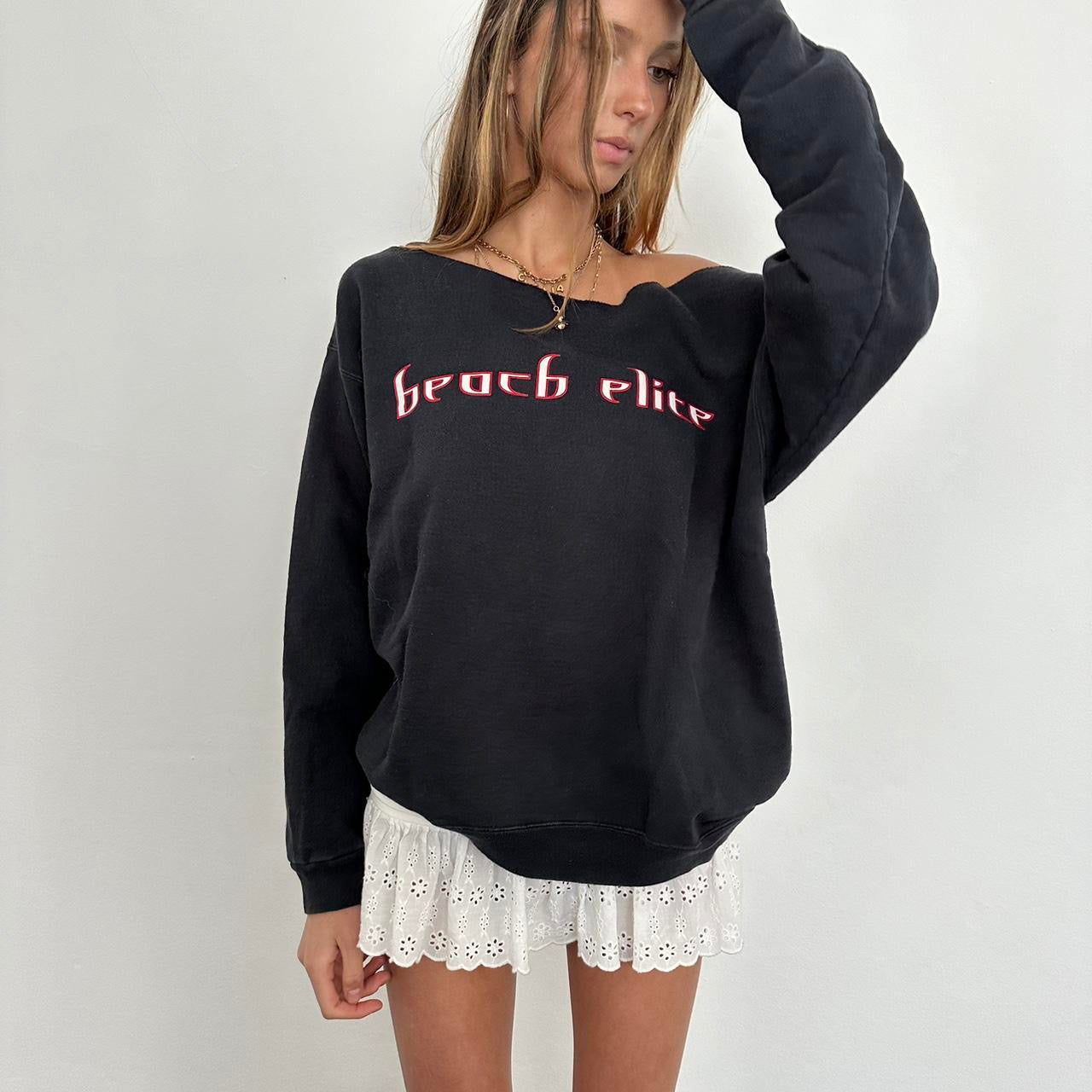 Vintage Beach Elite skater off shoulder sweatshirt