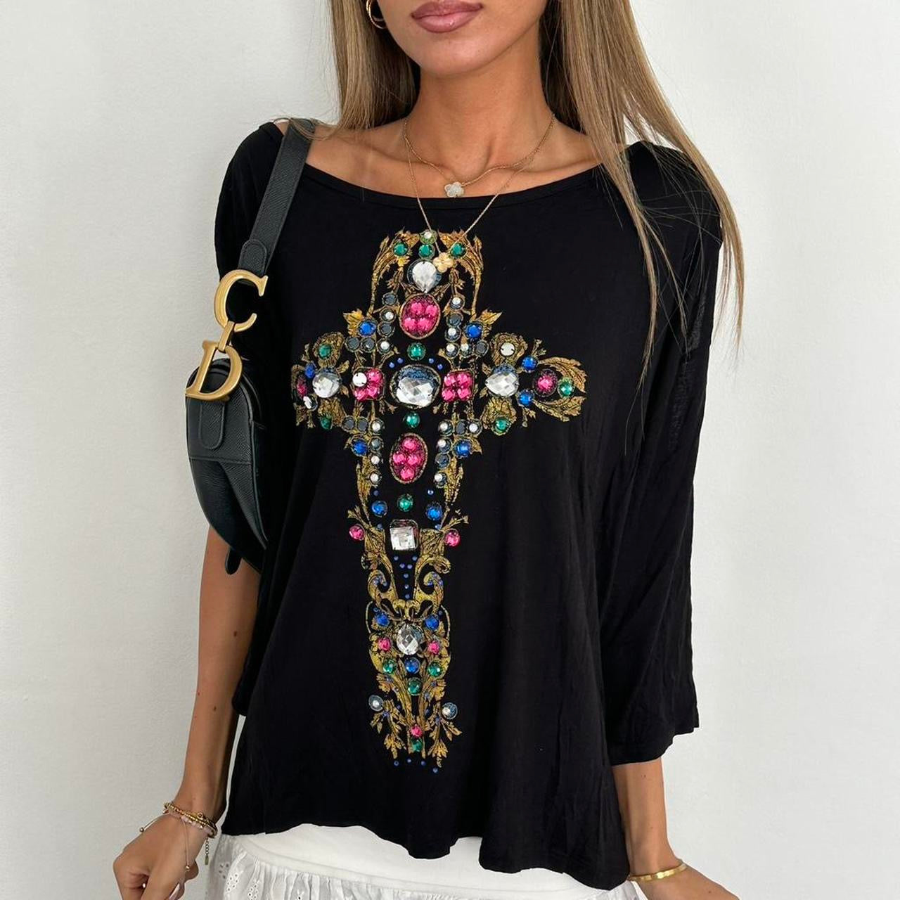 Vintage 00s cross relaxed fit top – Chelsea Thrift