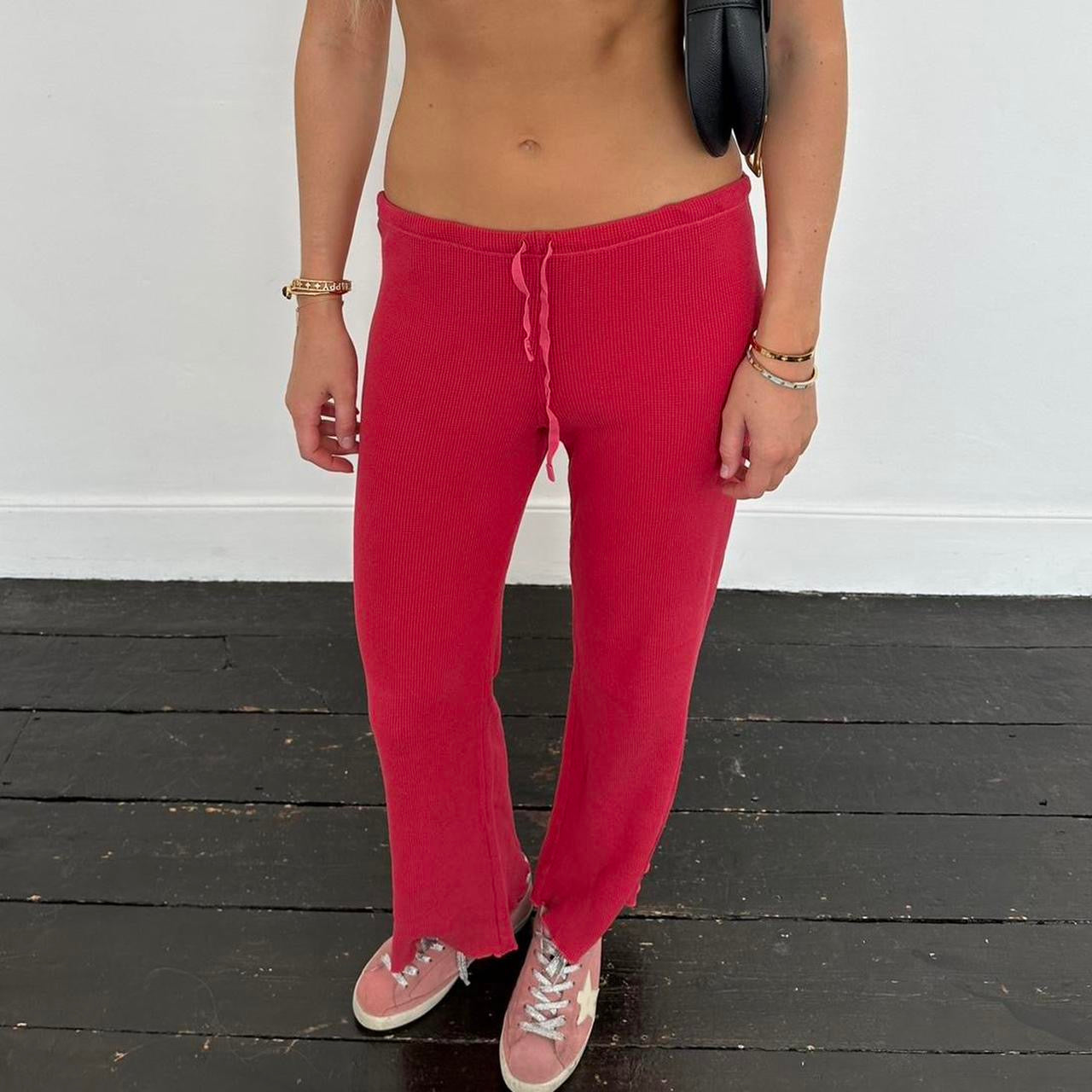 Vintage 2000’s Victoria’s Secret red waffle pants
