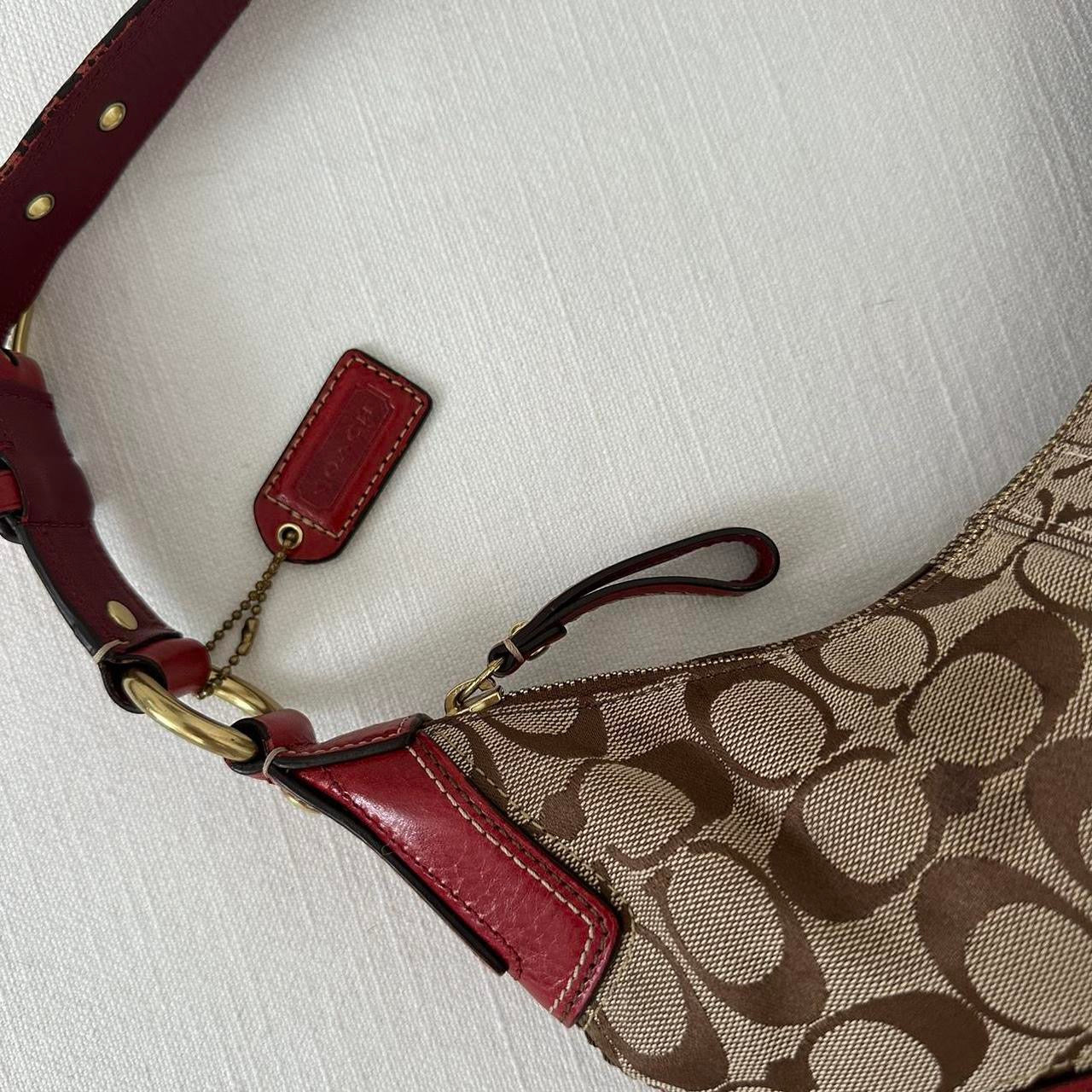 Vintage 90’s Coach red monogram bag ♡