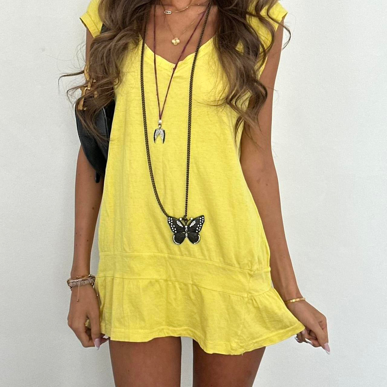Vintage 00s yellow mini dress