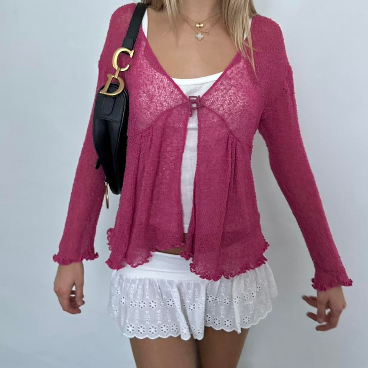 Vintage 90’s pink cardigan top