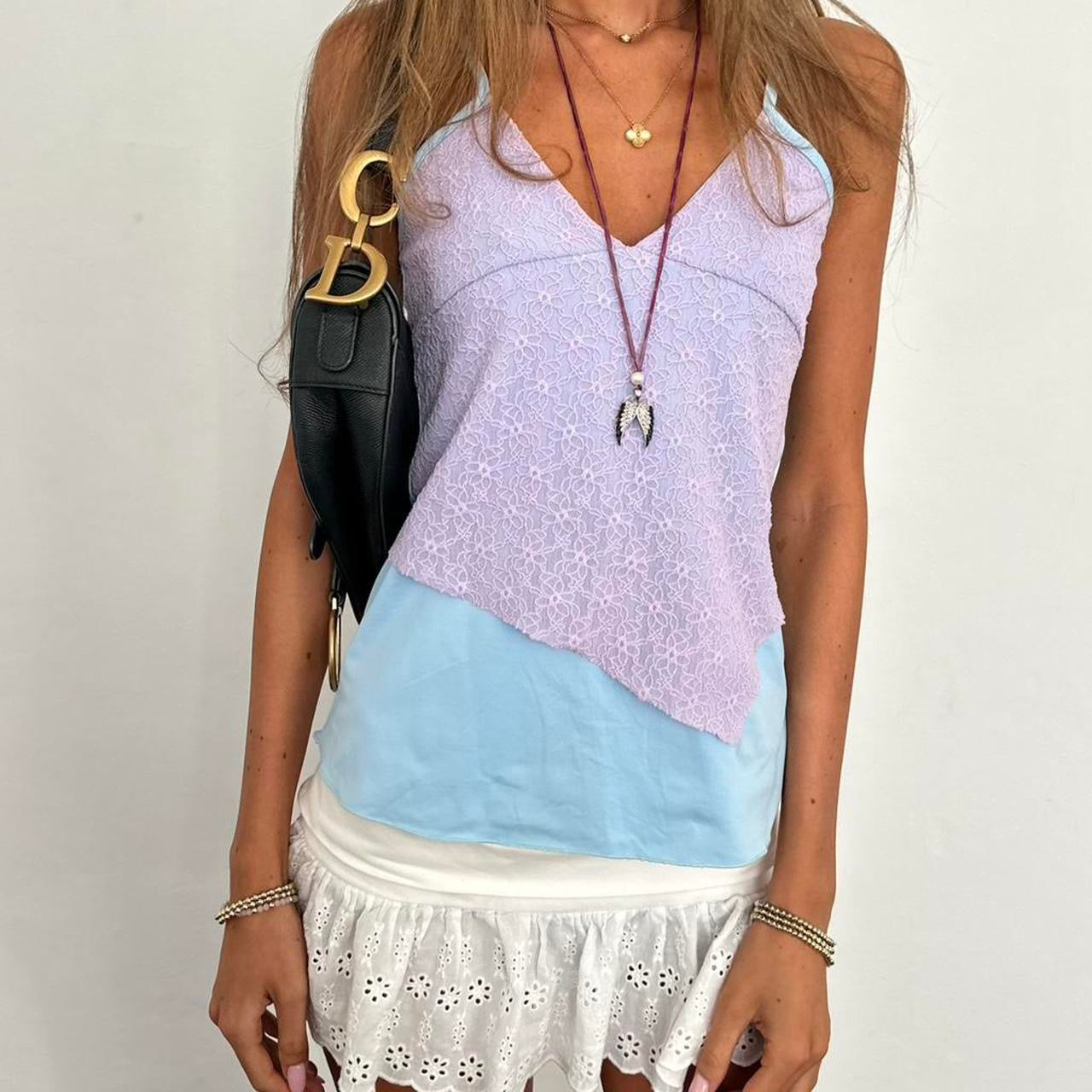 Vintage 2000’s purple and blue layered cami top
