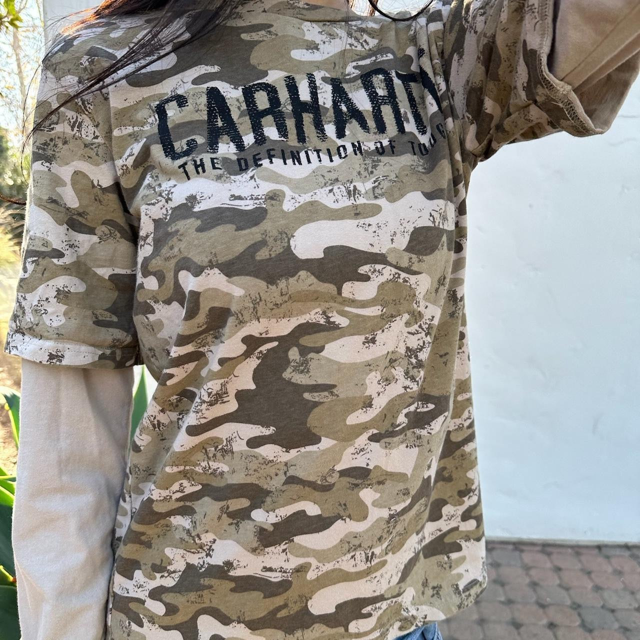 Vintage 90’s Carhartt long sleeves camouflage top