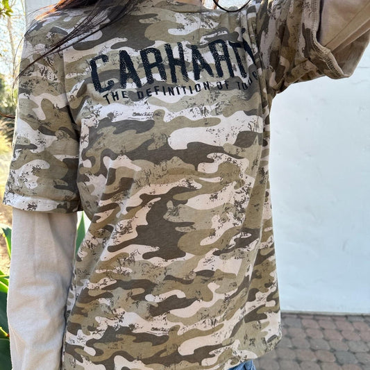 Vintage 90’s Carhartt long sleeves camouflage top