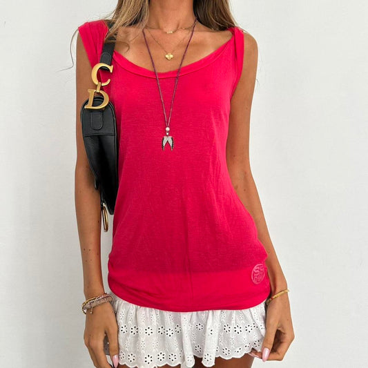 Vintage 2000s hot pink cami