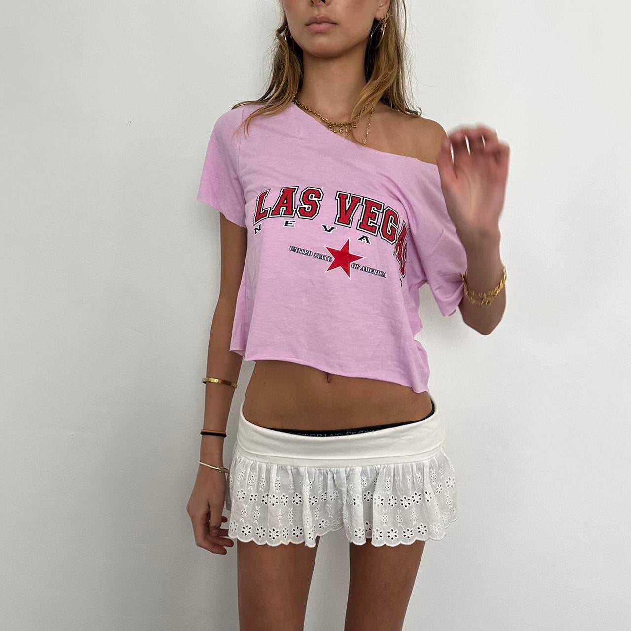 Vintage Las Vegas off shoulder top