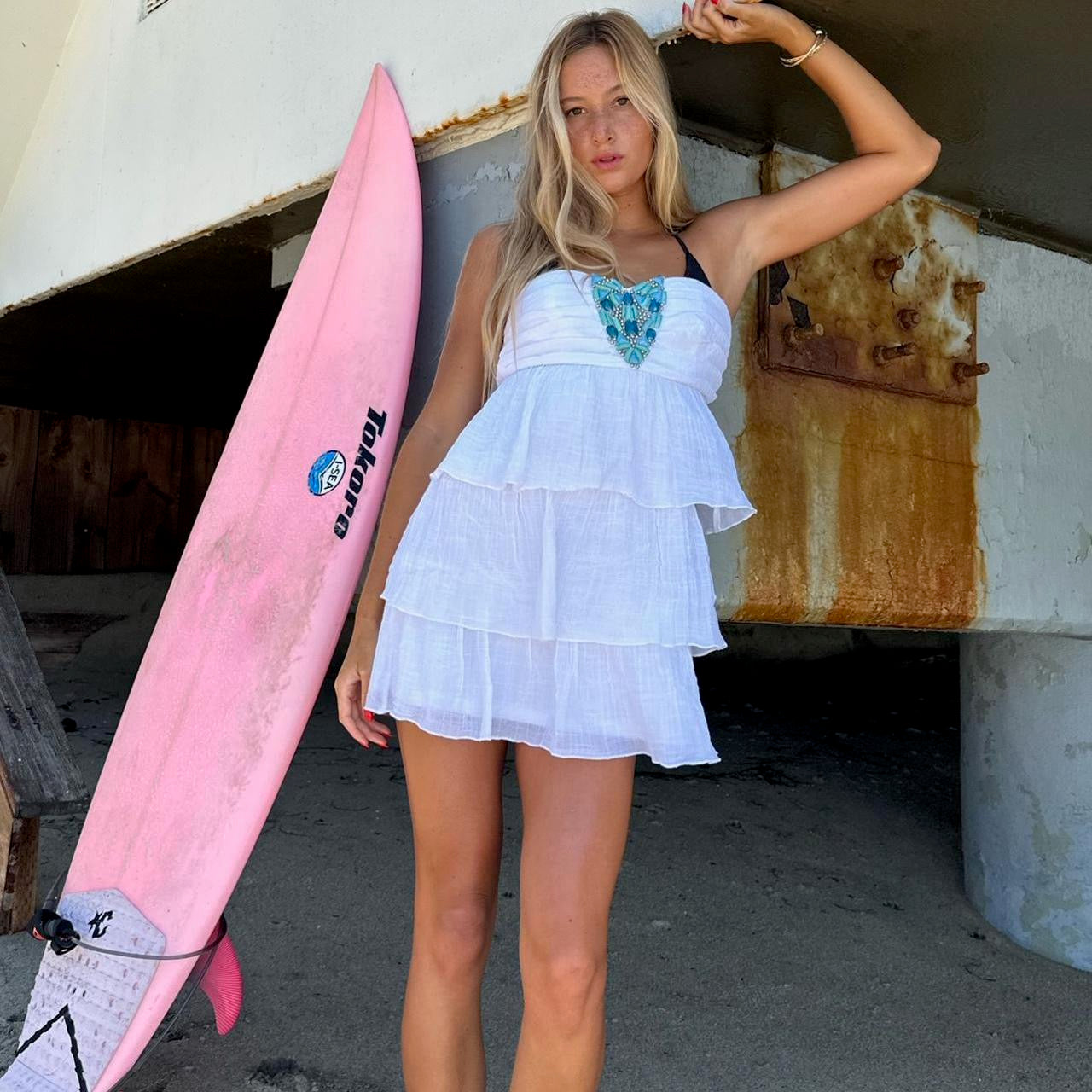 Vintage 90s white ruffle layered babydoll dress – Chelsea Thrift