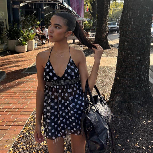 Vintage 90’s Victoria’s Secret polka dot babydoll top