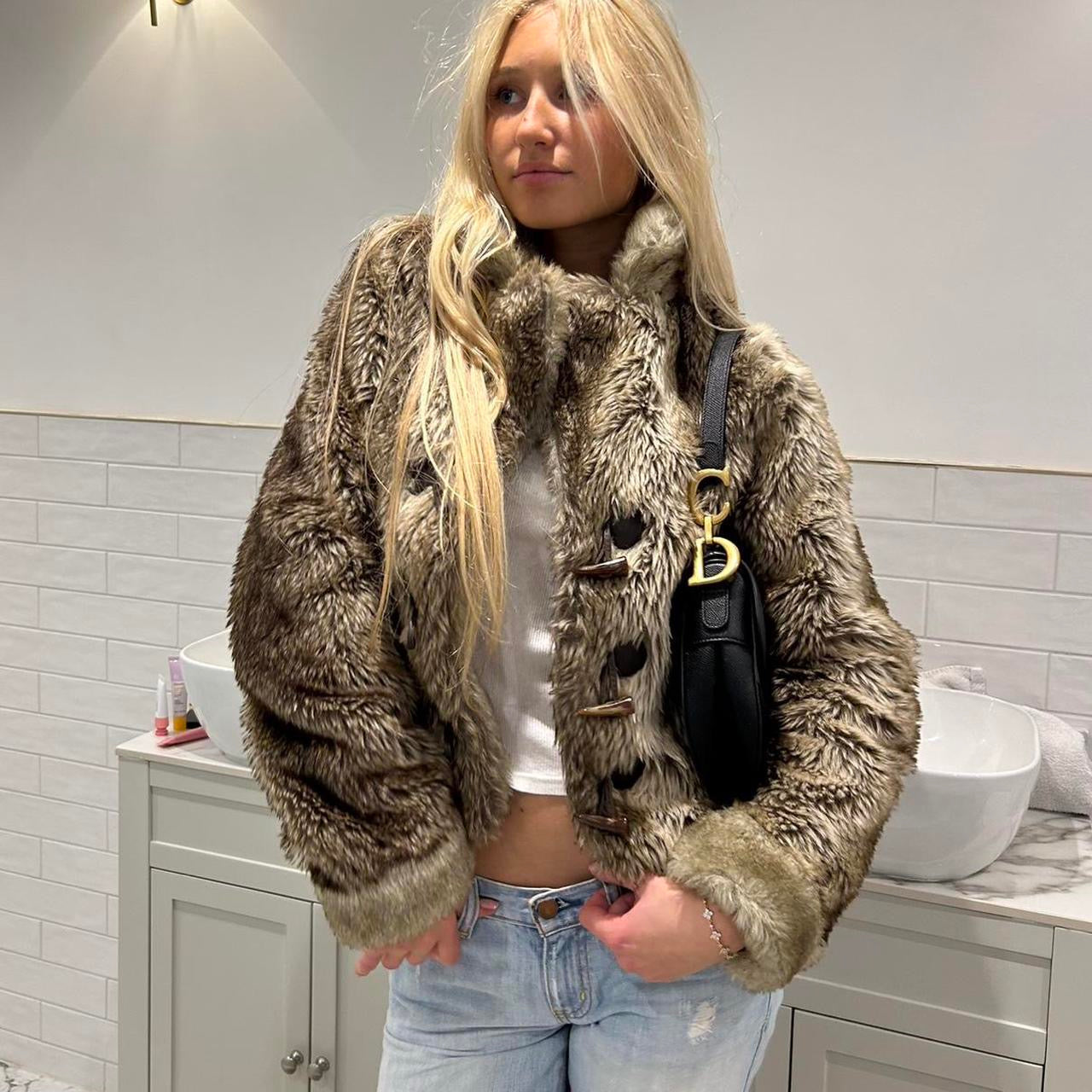 Vintage 2000’s faux fur jacket